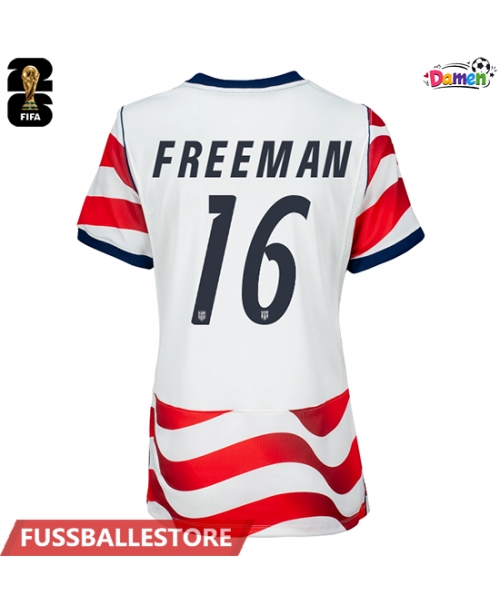 Günstige Vereinigte Staaten Alex Freeman #16 Heimtrikot Damen WM 2026 Kurzarm